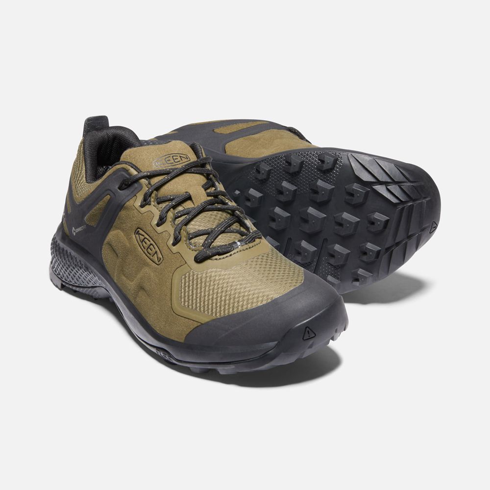 Chaussure de Randonnée Keen Homme Vert Olive/Noir | Explore Waterproof | AKFOD-3961